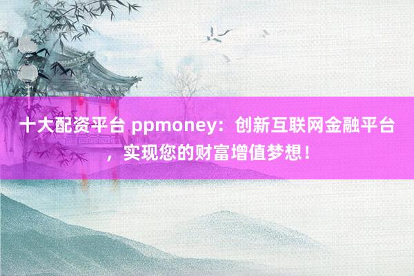 十大配资平台 ppmoney：创新互联网金融平台，实现您的财富增值梦想！