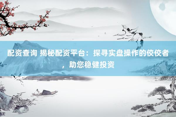 配资查询 揭秘配资平台：探寻实盘操作的佼佼者，助您稳健投资