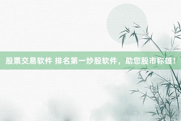 股票交易软件 排名第一炒股软件，助您股市称雄！